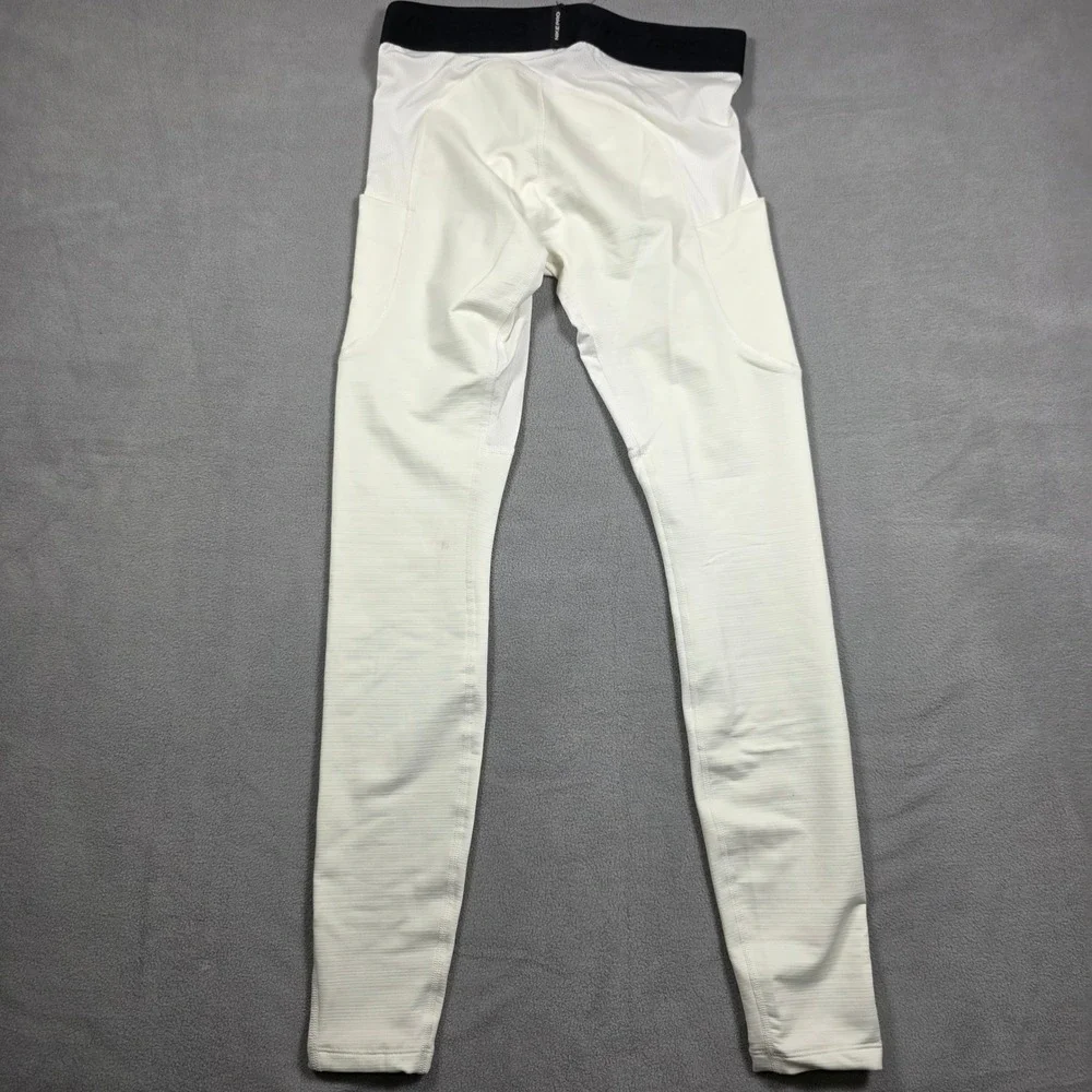Nike leggings Mens Small White Skinny Mid Rise Nike Pro Stretch Solid